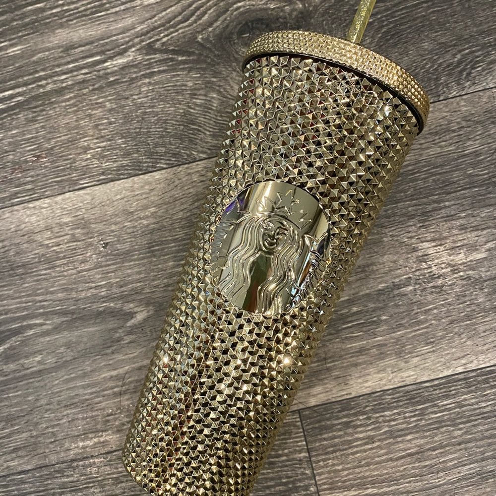 NEW Starbucks holiday gold studded venti Christmas tumbler star cup